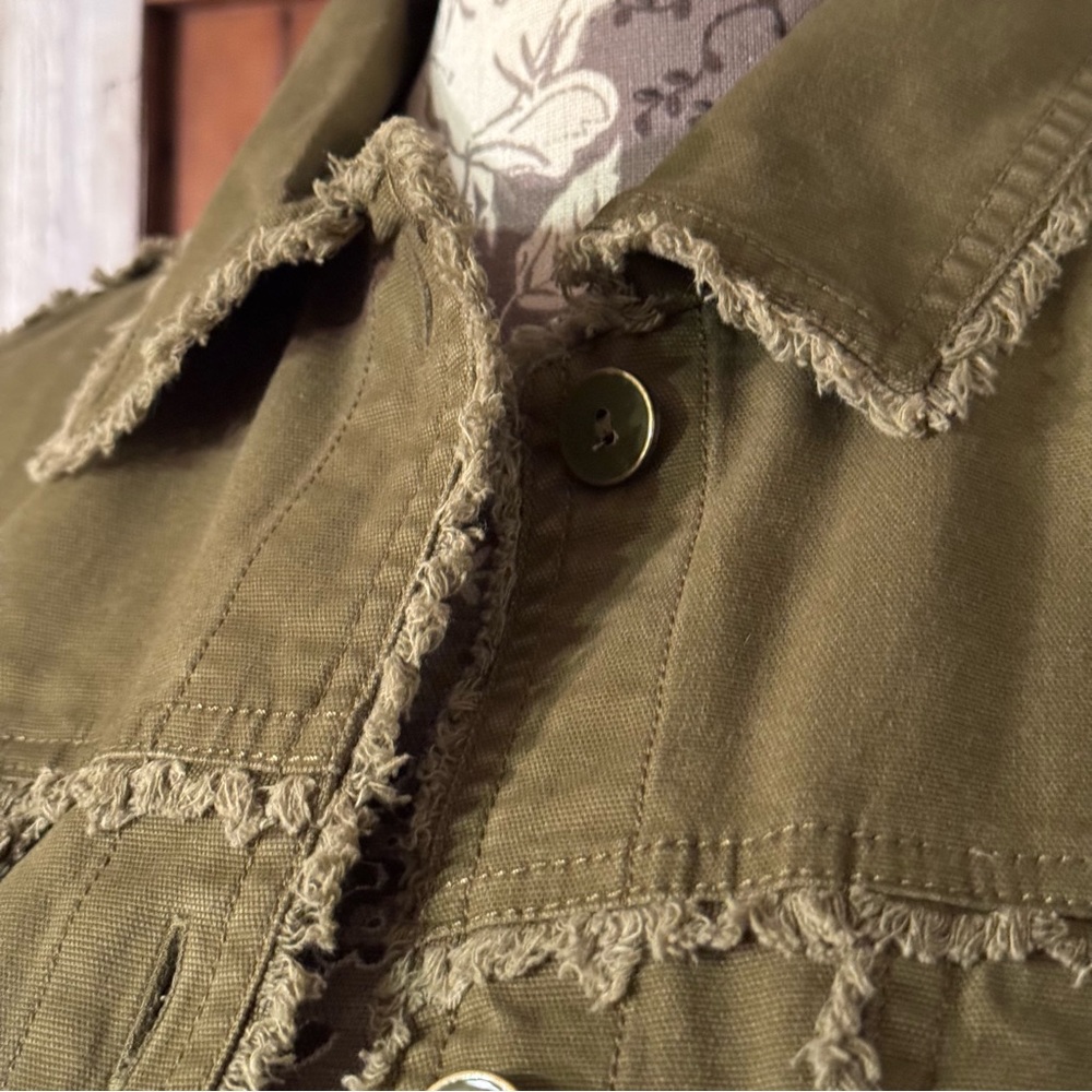 NWT HABITAT Olive Green Jean Jacket